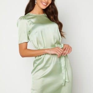 Alexandra Nilsson X Bubbleroom Satin T-shirt Dress Mint green 36