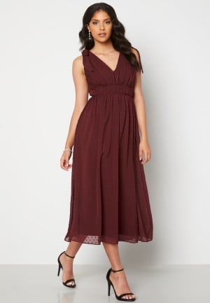 Moments New York Theodora Dotted Dress Wine-red 34