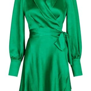 Neo Noir - Kjole - Dawn Satin Dress - Green
