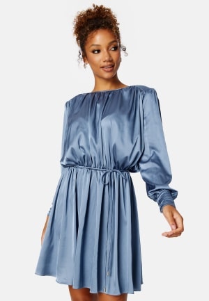 BUBBLEROOM Klara Satin Dress Blue XL
