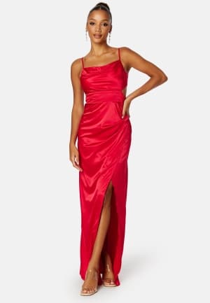Bubbleroom Occasion Jianice Satin Gown Red 34