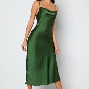 Object Collectors Item Sateen S/L Midi Dress Artichoke Green 34