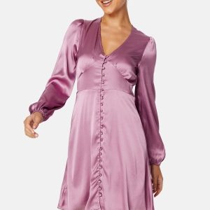 BUBBLEROOM Elliana satin dress Dark old rose 38