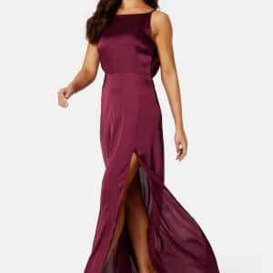 Bubbleroom Occasion Laylani Satin Gown Wine-red 34
