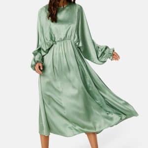 Bubbleroom Occasion Khrista Satin Dress Green 4XL