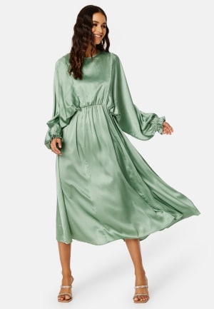 Bubbleroom Occasion Khrista Satin Dress Green XL