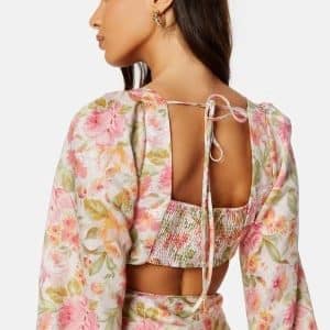 FOREVER NEW Ivy Satin Midi Dress Halliday Floral 36
