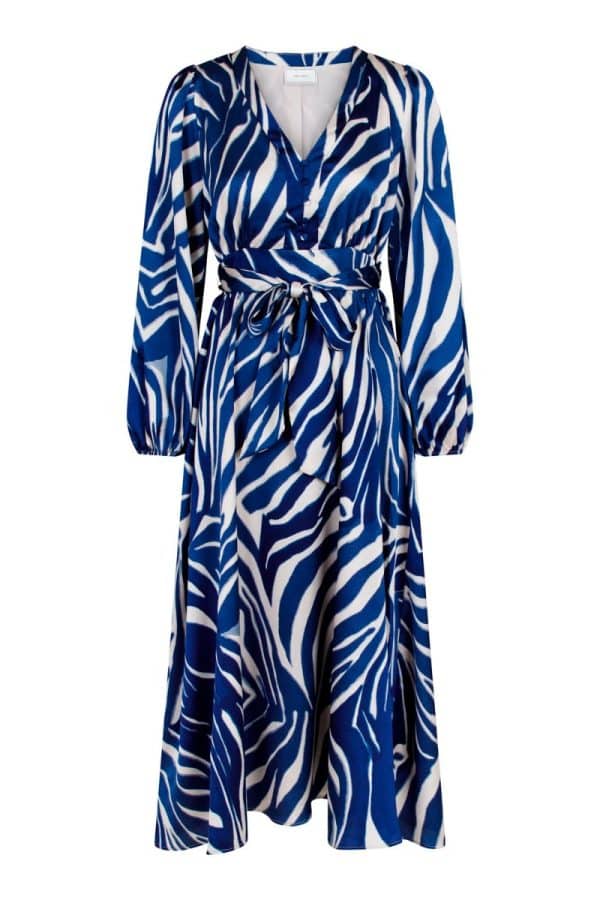 Neo Noir - Kjole - Louise Wave Line Dress - Blue