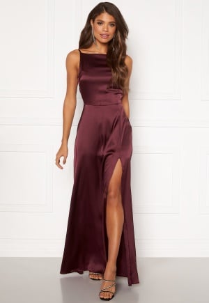 Bubbleroom Occasion Laylani Satin Gown Wine-red 42