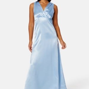VILA Sittas V-neck S/L Maxi Dress Kentucky Blue 36