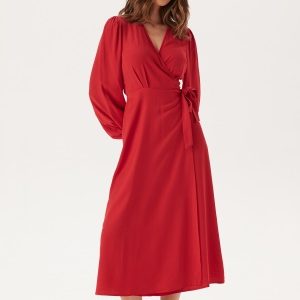 BUBBLEROOM Wrap Dress Dark red 42