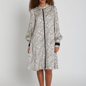 Bruuns Bazaar - Kjole - FloretBB Becca Dress - Light Logo Print