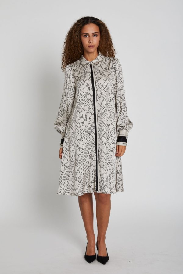 Bruuns Bazaar - Kjole - FloretBB Becca Dress - Light Logo Print