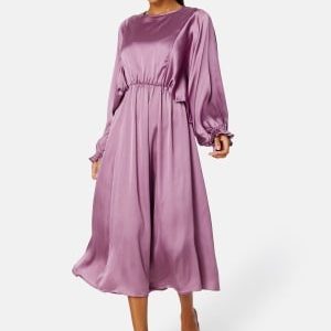 Bubbleroom Occasion Khrista Satin Dress Dark purple 4XL