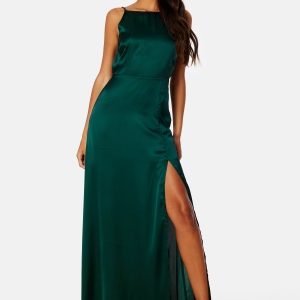 Bubbleroom Occasion Laylani Satin Gown Dark green 42