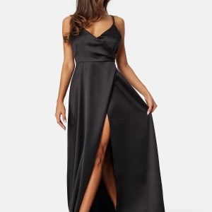 Bubbleroom Occasion Satin Gown Black 38