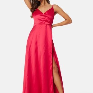 Bubbleroom Occasion Satin strap Gown Red 46