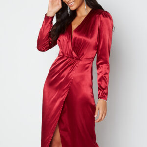 Lucie Satin Draped Dress