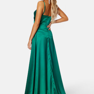 Magnolia Satin High Slit Dress