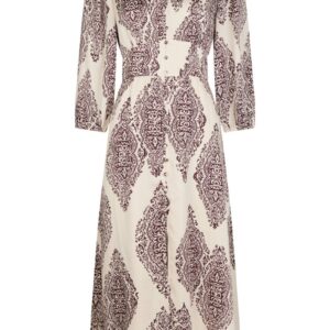 Neo Noir - Kjole - Olana Paisley Drop Dress - Burgundy (Levering slut juli)