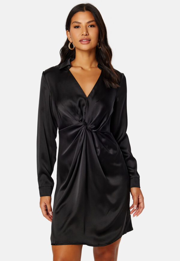 Sateen Knot Short Dress