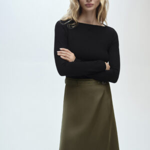 Combined Satin Effect Dress