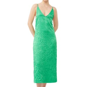 Crinkled Satin Slip Dress