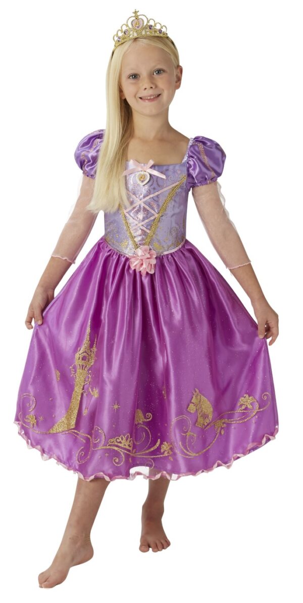 Disney Prinsesse Rapunzel Deluxe Kjole Udklædningstøj (3-9 år)(Str. 104/S)