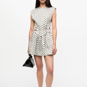 Printed Double Satin Corset Mini Dr