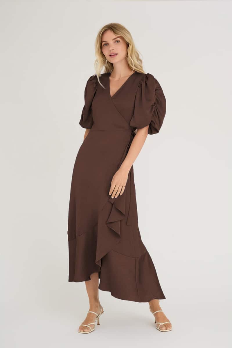 A-View - Kjole - Sinda Dress - Dark Brown