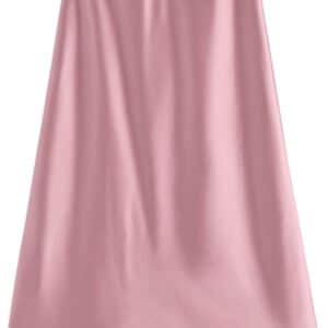 Kjol i Satin med Bekväm Resårmidj