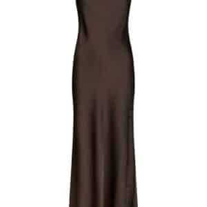 Neo Noir - Kjole - Celinie Heavy Sateen Dress - Dark brown