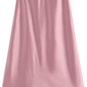 Kjol i Satin med Bekväm Resårmidj